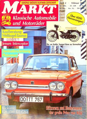 Deckblatt Oldtimer Markt (02/1992)